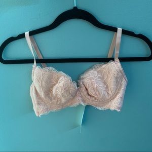 amplified lingerie beige rose bra